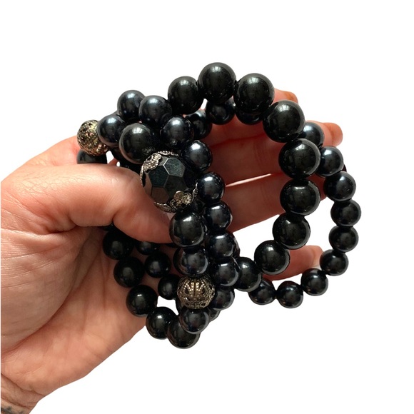 Vintage set of 4 beaded bracelets - Picture 5 of 9